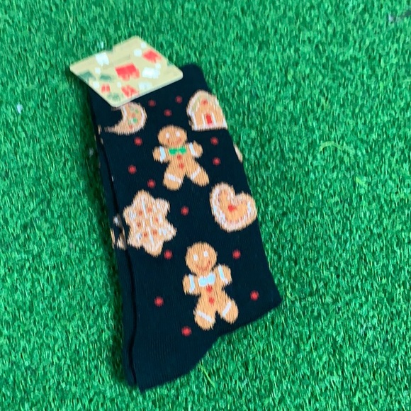 Gingerbread Christmas Cookies Holiday Crew Socks - Picture 2 of 8